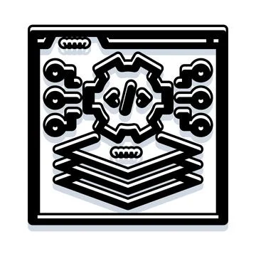 Software engineering development process and layered architecture Stock Illustration