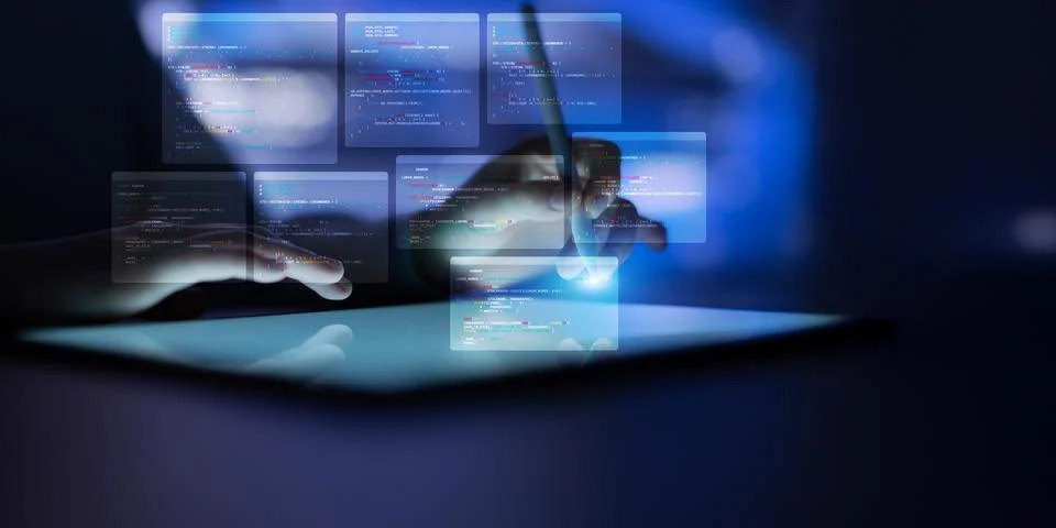 Software Engineering Interface Demonstrating Structured Code Development and  Foto stock