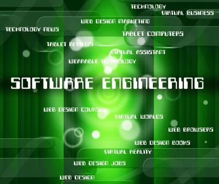 Software Engineering Means Text Application And Word Stock Illustration
