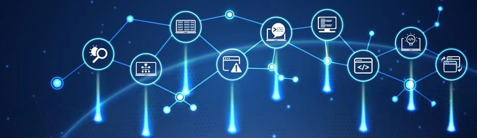 Software engineering or programming vector illustration. Stock-Illustration