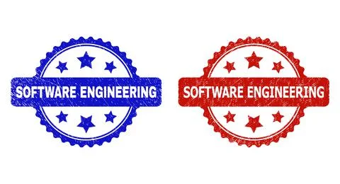 SOFTWARE ENGINEERING Rosette Stamps with Distress Surface Иллюстрация