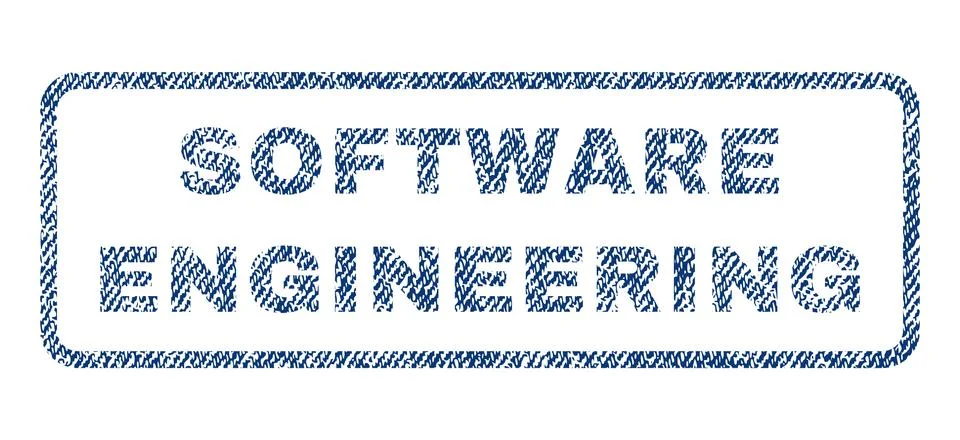 Software Engineering Textile Stamp Stock Illustration