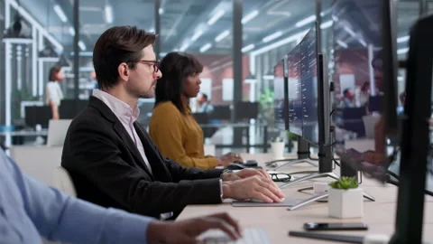 Software Engineers Developing Security Computer Software Stock Footage 330584066