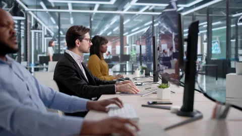 Software Engineers Developing Security Computer Software Stock Footage 331153253