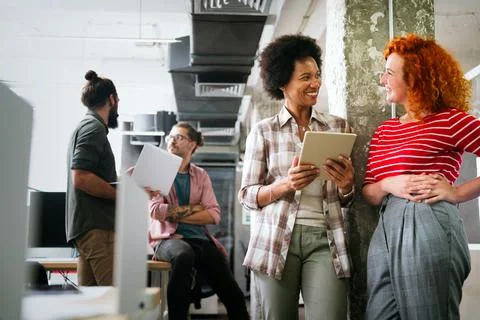 Software engineers working on project and programming in company. Startup Foto stock