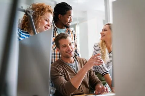 Software engineers working on project and programming in company. Business .. 写真素材