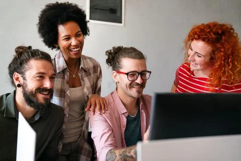 Software engineers working on project and programming in company. Startup Photos