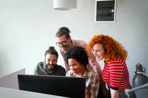 Software engineers working on project and programming in company. Startup Photos
