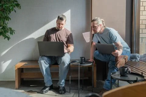 Software engineers working on project and programming in company. Business Stock-Fotos