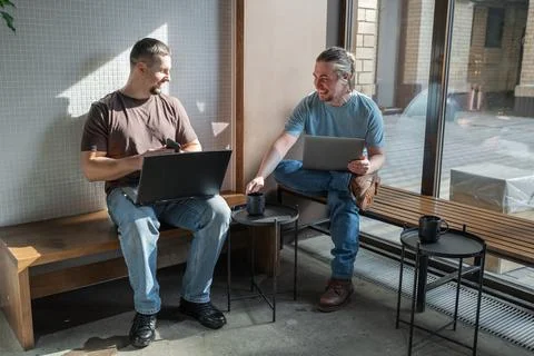 Software engineers working on project and programming in company. Business Stock-Fotos