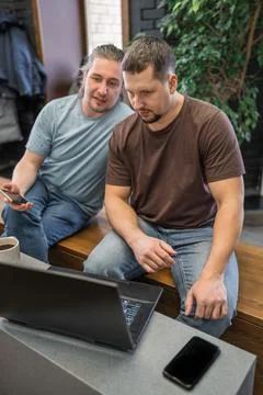 Software engineers working on project and programming in company. Business Stock-Fotos