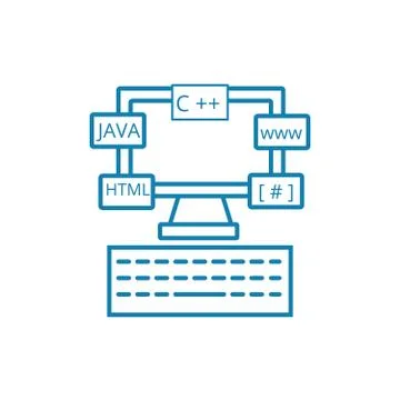 Software environment linear icon concept. Software environment line vector sign Illustrazione stock
