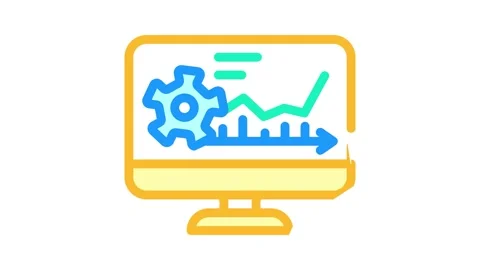 Software erp color icon animation Stock Footage 166373885