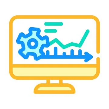 Software erp color icon vector illustration Stock Illustration