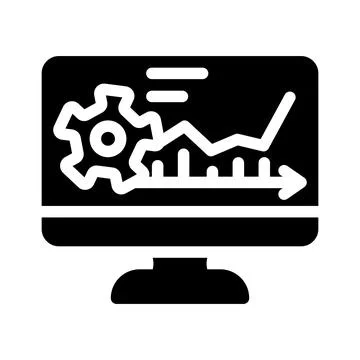 Software erp glyph icon vector illustration Stock Illustration
