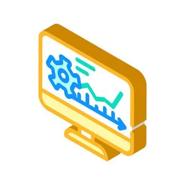 Software erp isometric icon vector illustration Stock Illustration