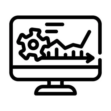 Software erp line icon vector illustration Ilustración de archivo