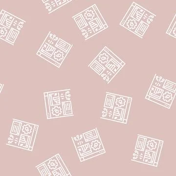 Software erp line seamless pattern Stock Illustration