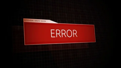 A software error appears in a digital environment Stock Footage 87360130