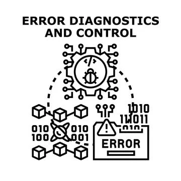 Software error diagnostics controlling system bugs concept Stock-Illustration