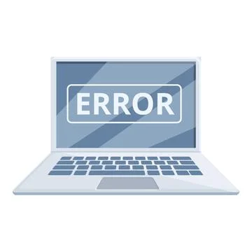 Software error laptop repair icon, cartoon style 스톡 일러스트