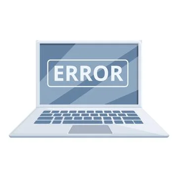 Software error laptop repair icon, cartoon style Ilustración de archivo