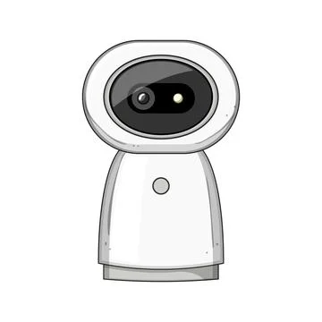 Software facial recognition camera cartoon vector illustration Ilustración de archivo