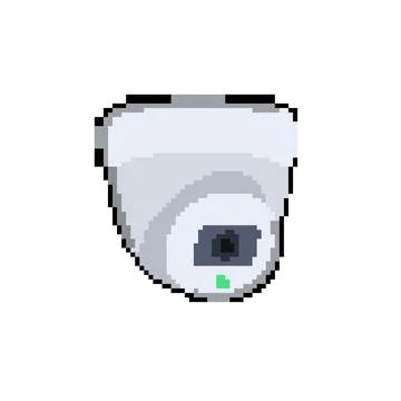 Software facial recognition camera pixel art vector illustration Illustrazione stock