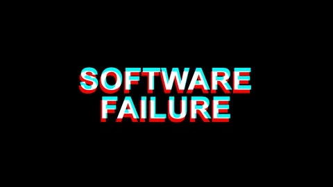 Software Failure Glitch Effect Text Digital TV Distortion 4K Loop Animation Stock Footage 107069649