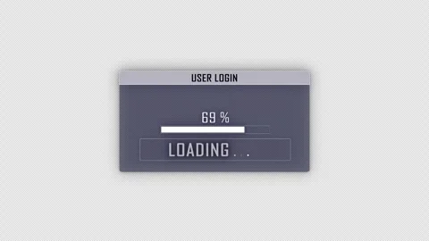 SOFTWARE FAILURE Glitch Text and User Login Interface  Vídeos de archivo 327030758
