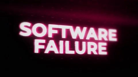 Software Failure Warning Alert Error Message flashing on Screen, Computer system Stock Footage 219097072