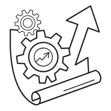 Software Feature Rollout Update Rocket Line Icon Stock Illustration