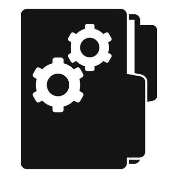 Software folder icon, simple style Stock Illustration