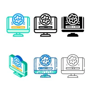 Software forms maintenance color icon vector Stock Illustration
