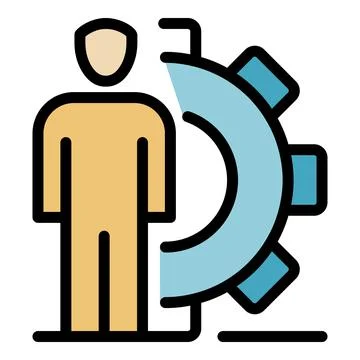 Software gear manager icon color outline vector Ilustración de archivo