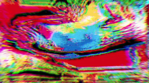 Software generated abstract footage, rainbow data collapse video fx. Stock Footage 147958781