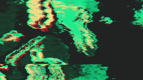 Software generated glitched footage, iridescent damaged system effect. Stock Footage 147958854
