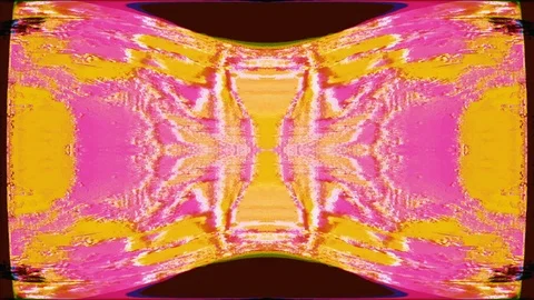 Software generated kaleidoscope, glitched clip, rainbow system error effect. Stock Footage 121421745