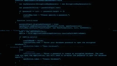 Software hacker code with digital interference. Stock Footage 74597961
