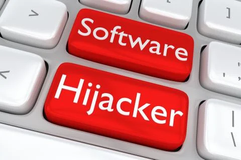 Software Hijacker concept Stock Illustration