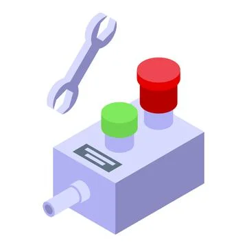 Software icon isometric vector. Program process Stock Illustration