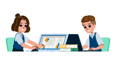 Software information technology school education vector Stock Illustration