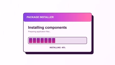 Software installation progress bar animation stock footage Vídeo Stock 346926337