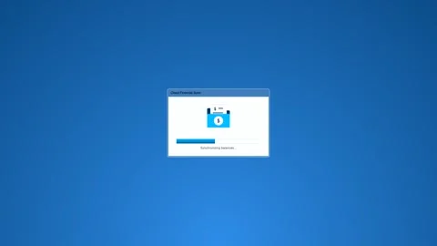 Software installation progress bar on computer screen Vídeo Stock 347013375