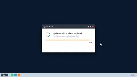Software installation progress bar failing on a dark background. 4K Stock Footage 341694886