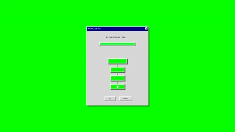 Software installation progress bar on green screen Vídeo Stock 346981838