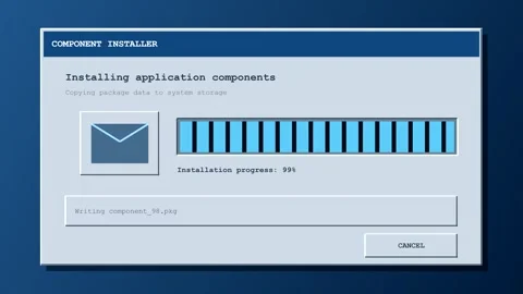 Software installation progress bar loading animation stock footage Stock-Footage 346926324