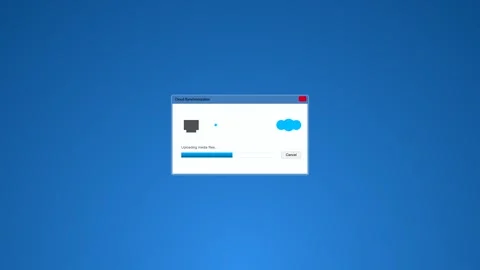 Software installation window loading on computer screen Stock Footage 347013225