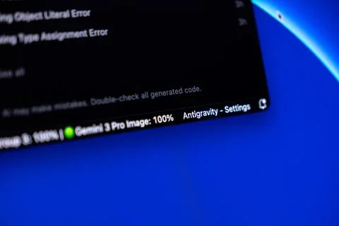 Software interface displays a progress bar on a computer screen for an 스톡 사진