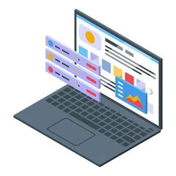Software interface icon, isometric style イラスト素材